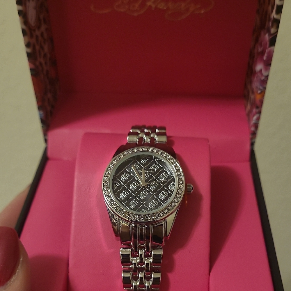 Ed Hardy Elegant Silver Watch